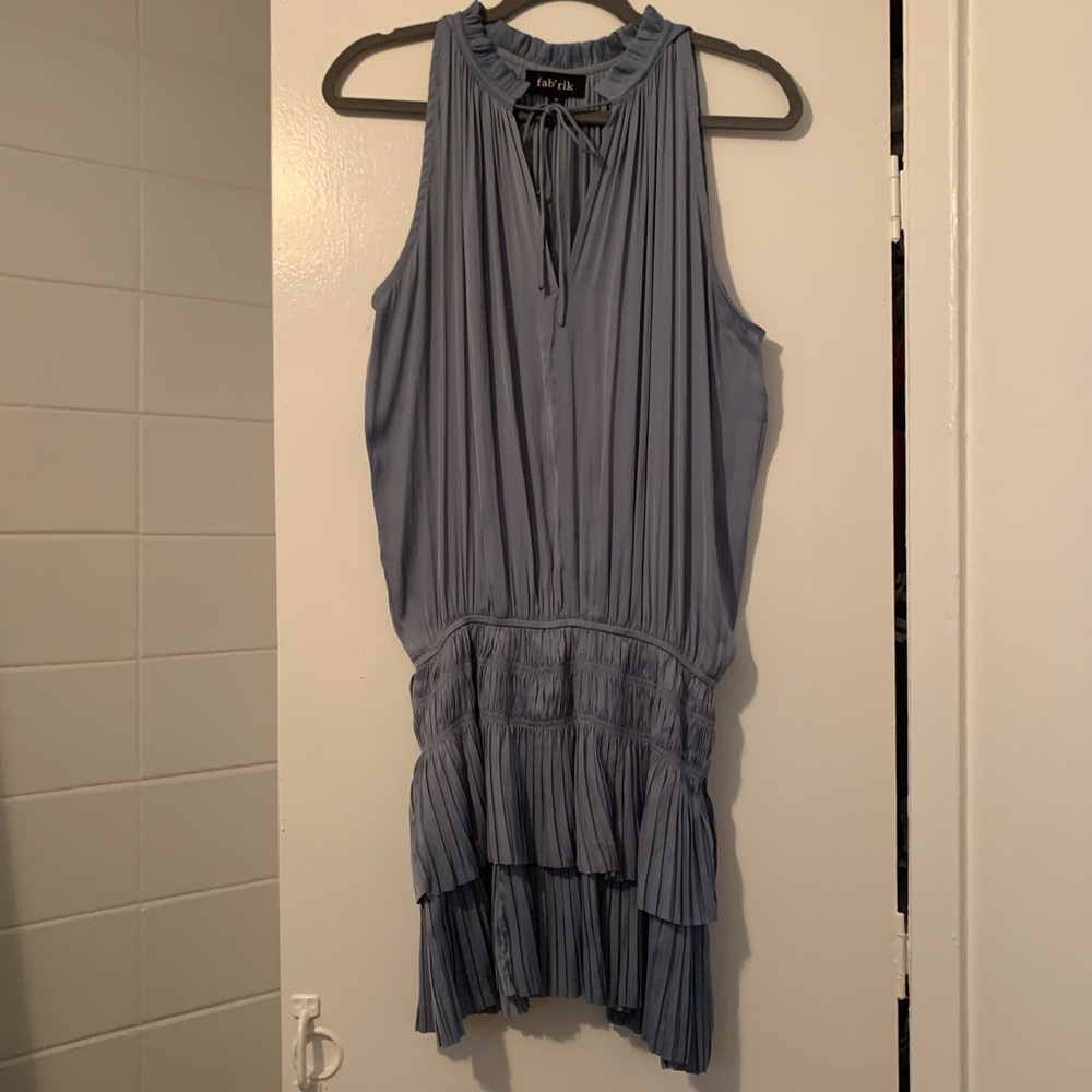Fab’rik drop waist silky periwinkle dress - Size M